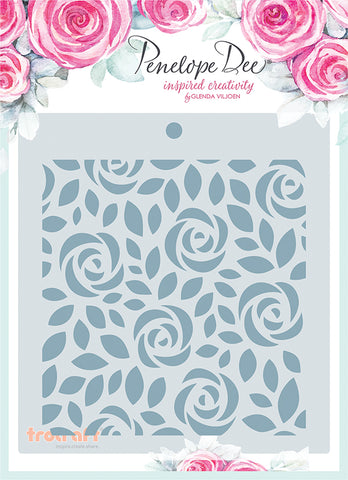 PENELOPE DEE Stencil |  Rosalee | Rose Leaf Stencil