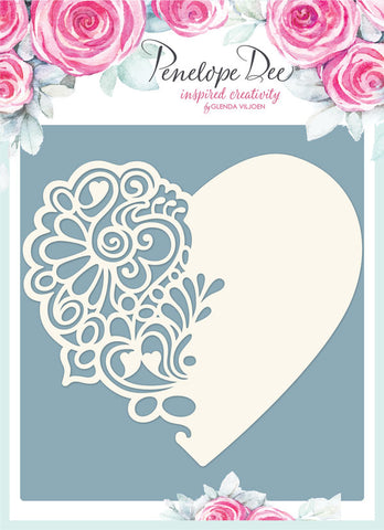 PENELOPE DEE Whisper | Embellishment | Floral Heart