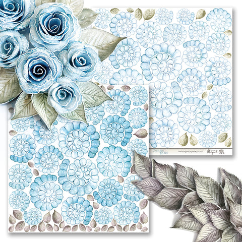 MARGARET PAPER DESIGN Summer Time | Flower Sheet | Blue Roses