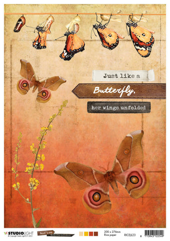 STUDIOLIGHT Just Lou | Butterfly Collection | Rice Paper | RICEJL23