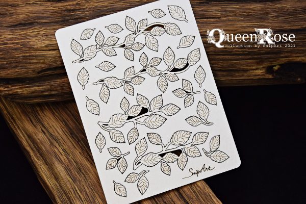 SNIPART Rose Leaves | Chipboard