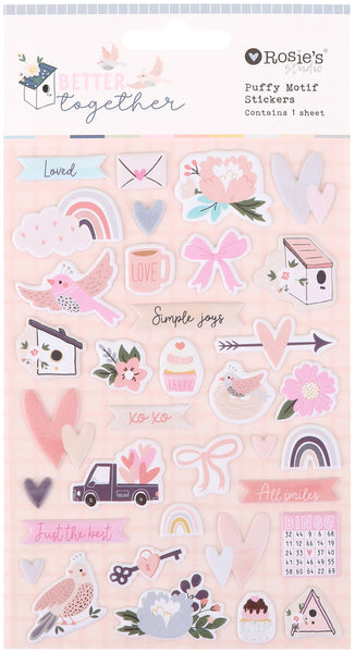 ROSIE'S STUDIO Better Together | Puffy Motif Stickers