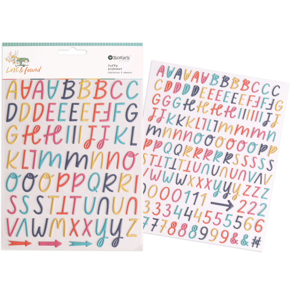 ROSIE'S STUDIO Lost & Found | Puffy Alphabet Stickers