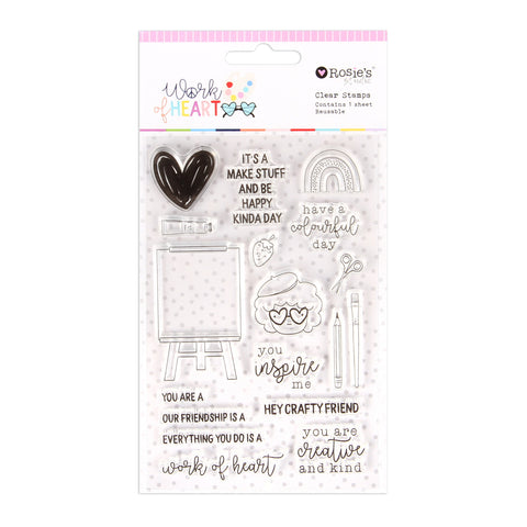 ROSIE'S STUDIO Work of Heart | Clear Stamps