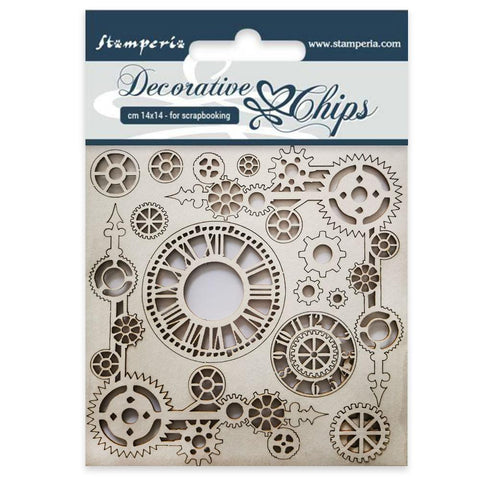 STAMPERIA Decorative Chips | Clocks and Cogs