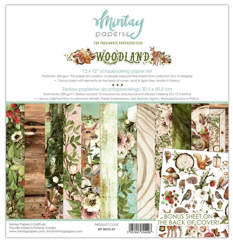 MINTAY Paper Pack | Woodland 12 x 12
