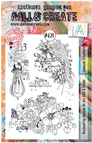 AALL & CREATE Stamp | #621 | Elements & Feathers