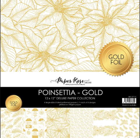 PAPER ROSE Poinsettia Gold | Deluxe Paper Collection
