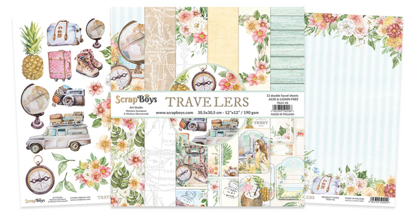 SCRAPBOYS Travelers | 12x12 Paper Pad