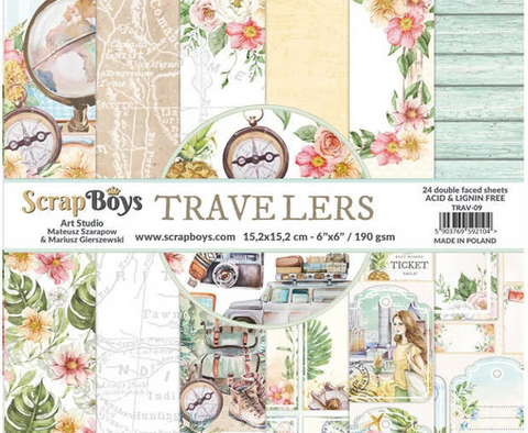 SCRAPBOYS Travelers | 6x6 Paper Pad