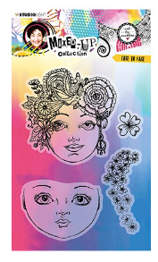STUDIOLIGHT Art by Marlene | Clear Stamp Set | Mixed Up Collection | Face to Face