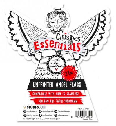 STUDIOLIGHT Art by Marlene | Essentials | Christmas | Unprinted Angel Flags | Sml