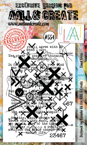 AALL & CREATE Stamp | #554 | Lined Cross