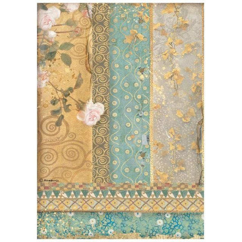 STAMPERIA Rice Paper | Klimt Gold Ornament | A4