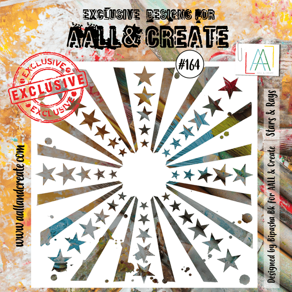 AALL & CREATE Stencil | #164 | Stars & Rays