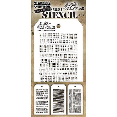 STAMPERS ANONYMOUS | Tim Holtz Layering Mini Stencil Set 34