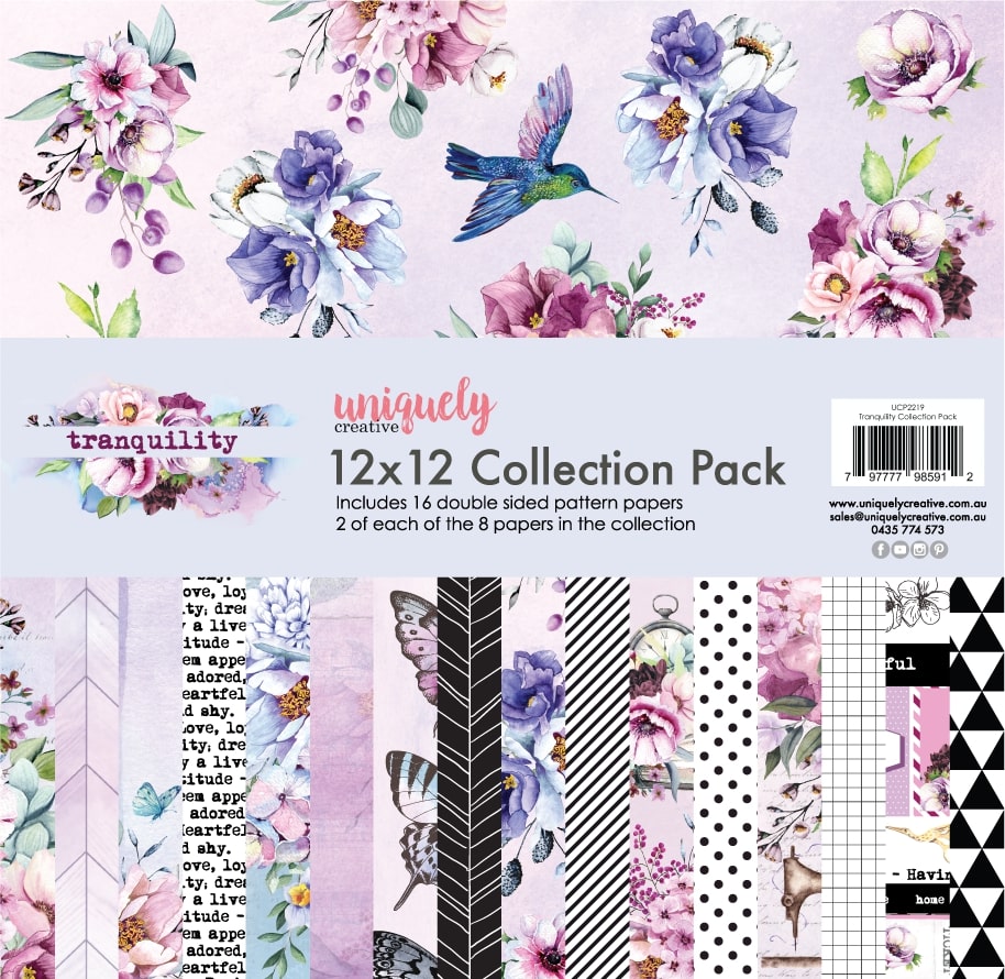 Creative Packet UNIQUELY CREATIVE Paper Pack | Tranquility – SCRAP-IT DESIGN STUDIO