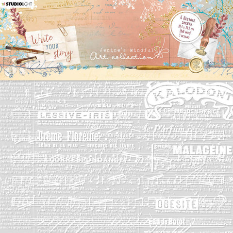 STUDIOLIGHT | Jenine's Mindful Art | Acetate Sheets | ACS01