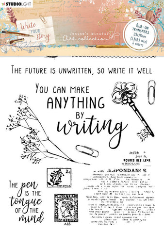 STUDIOLIGHT | Jenine's Mindful Art | Rub-On Transfers | Write Your Story