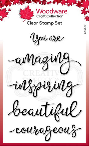 CREATIVE EXPRESSIONS Woodware Stamp | The Right Words