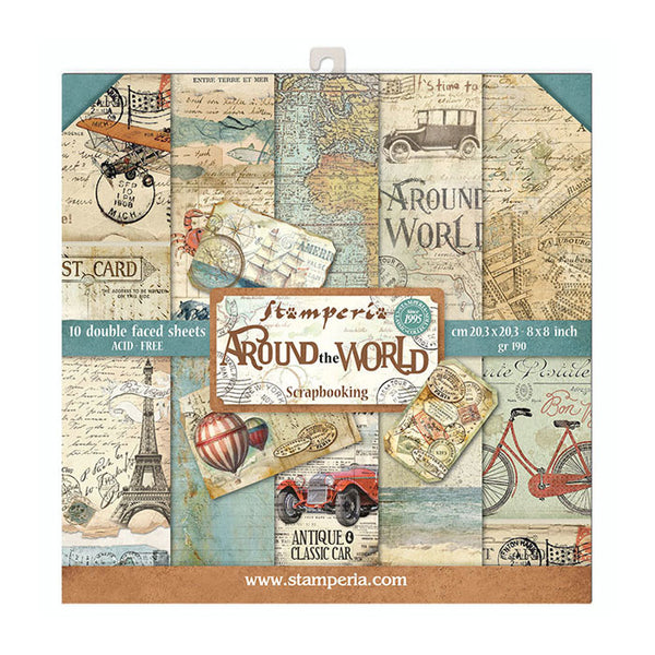 STAMPERIA Paper Pack | Around the World | 8x8 Inch