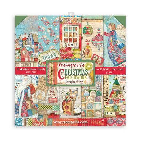 STAMPERIA Christmas Patchwork | Paper Pack | 12 x 12