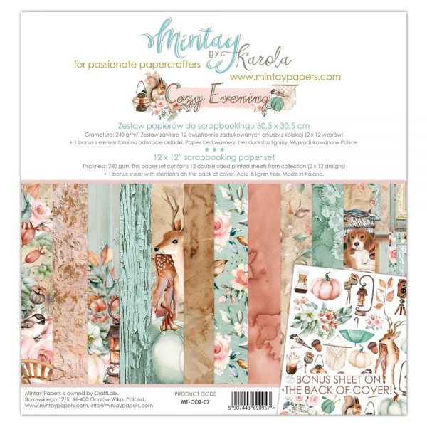MINTAY Paper Pack | Cozy Evening 12 x 12