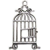 FABSCRAPS Metal Charm - Bird Cage