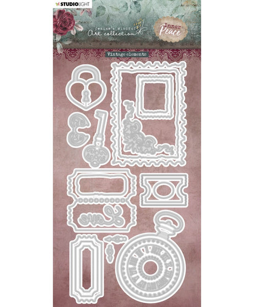 STUDIOLIGHT | Jenine's Mindful Art Cutting Dies | Vintage Elements | Inner Peace