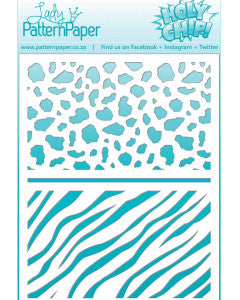 LADY PATTERN PAPER | Wild Africa | Animal Prints Chipboard