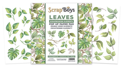 SCRAPBOYS Pop Up Paper Pad | Leaves | 6x6