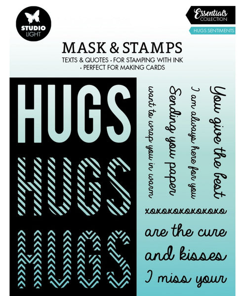 STUDIOLIGHT Mask & Stamp | Hugs Sentiments