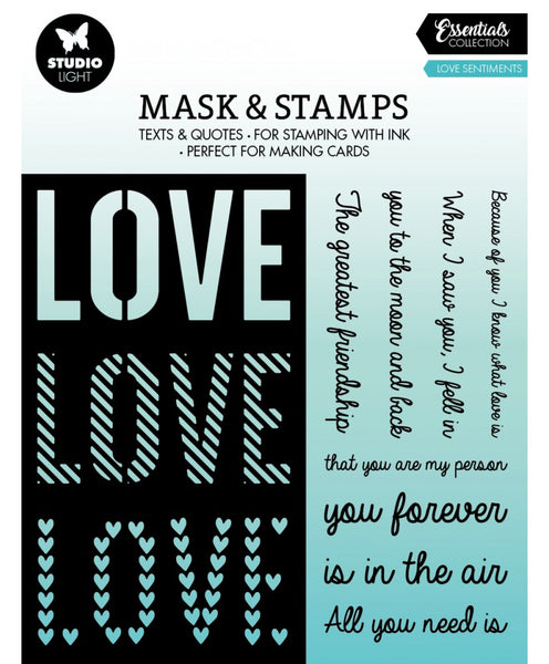 STUDIOLIGHT Mask & Stamp | Love Sentiments