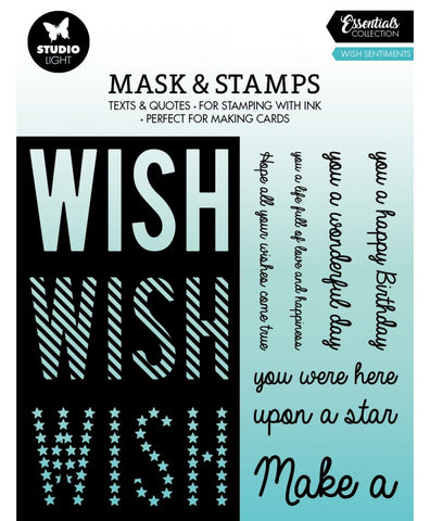 STUDIOLIGHT Mask & Stamp | Wish Sentiments