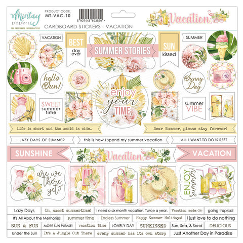 MINTAY Chipboard Stickers | Vacation 12 x 12