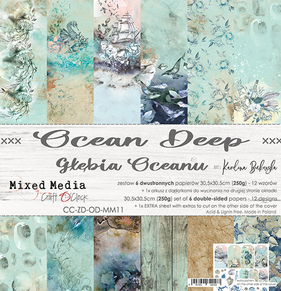 CRAFT O'CLOCK Ocean Deep | Paper Pack | 12 x 12