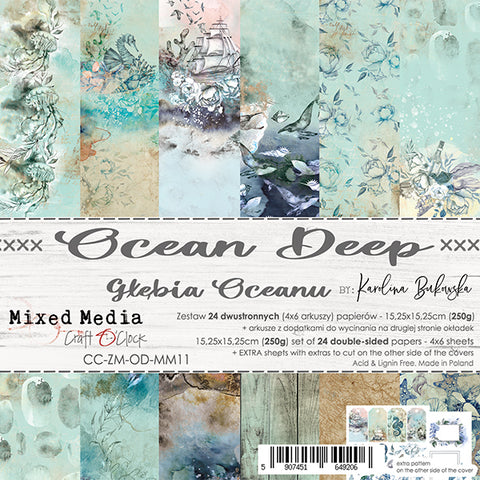 CRAFT O'CLOCK Ocean Deep | Paper Pad | 6 x 6