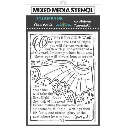 STAMPERIA Stencil | Mixed Media Steampunk KSAT16