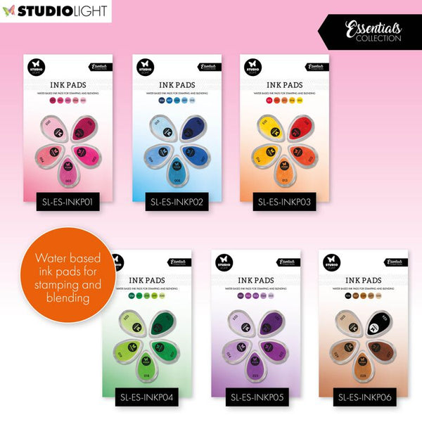 STUDIOLIGHT Ink Pads | Waterbased | Various Colour Sets