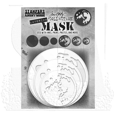 STAMPERS ANONYMOUS | Tim Holtz | Layering Mask | Moon Mask