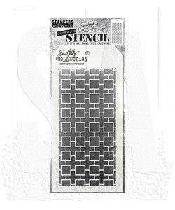 STAMPERS ANONYMOUS Tim Holtz | Layering Stencil | Linked Squares